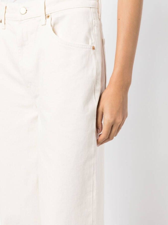 MOTHER Jeans met wijde pijpen Wit