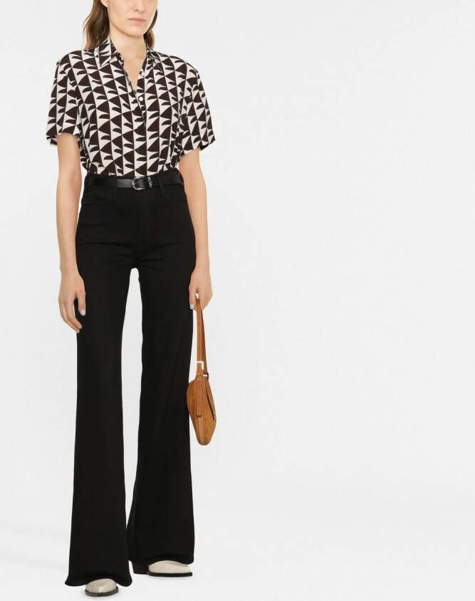 MOTHER Jeans met wijde pijpen Zwart