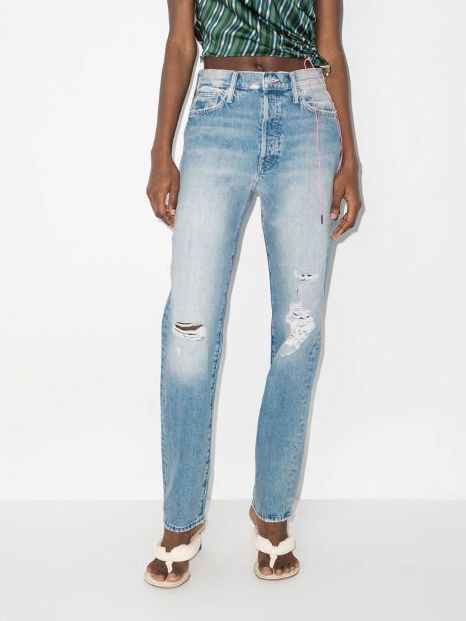 MOTHER Straight jeans Blauw