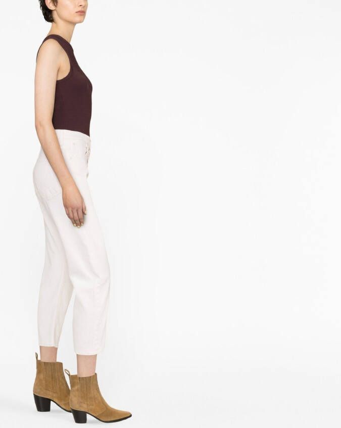 MOTHER Cropped jeans Beige