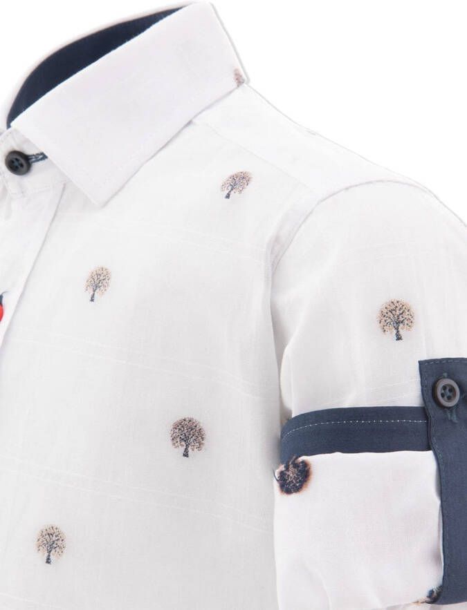 Moustache Blouse met borduurwerk Wit