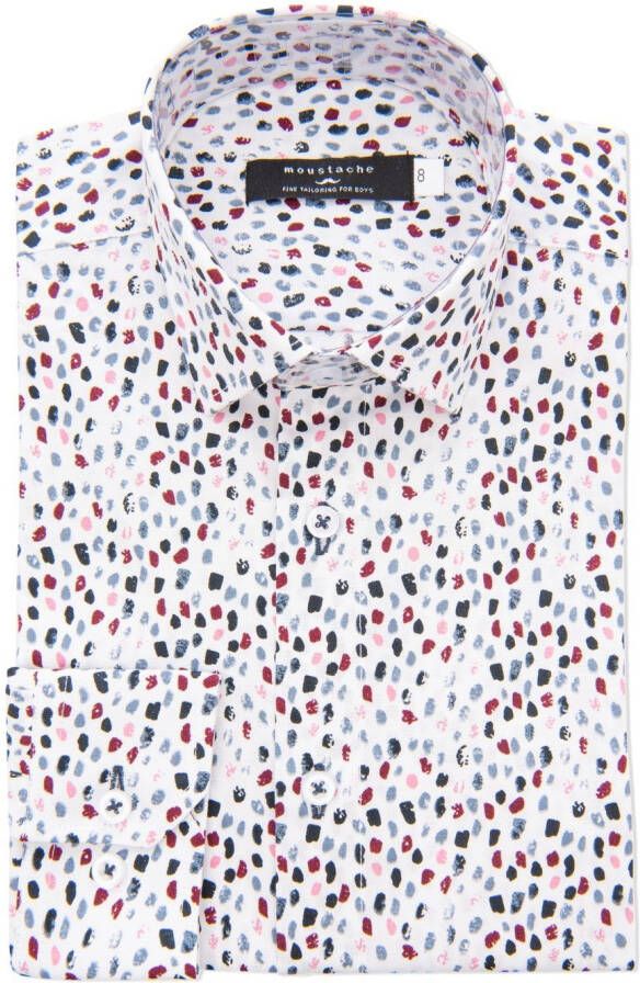 Moustache Blouse met print Wit