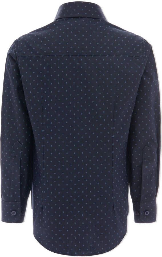 Moustache Fleur-de-lis blouse Blauw