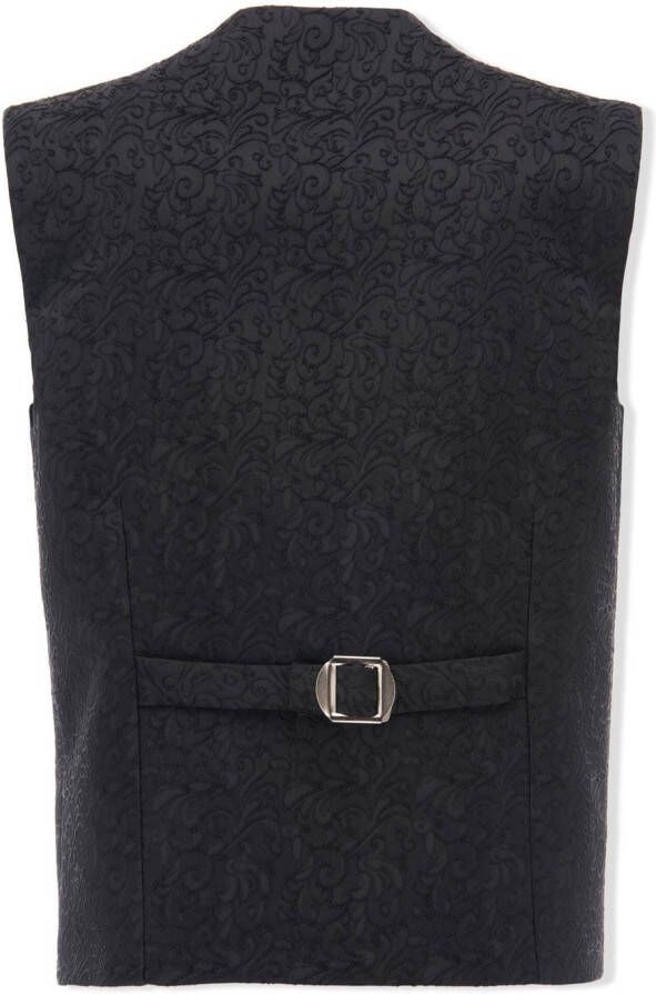 Moustache Gilet en vlinderdas Zwart