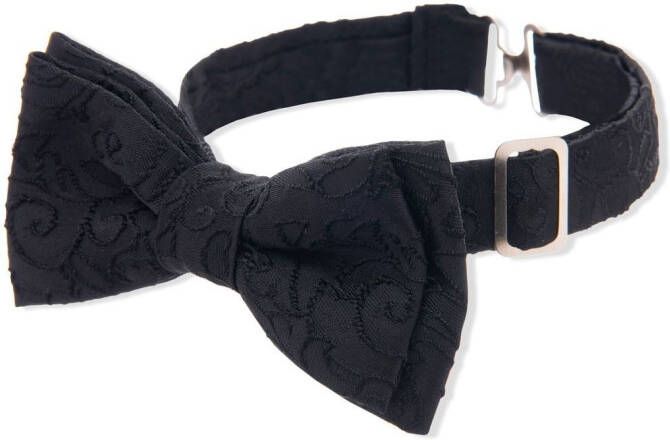 Moustache Gilet en vlinderdas Zwart