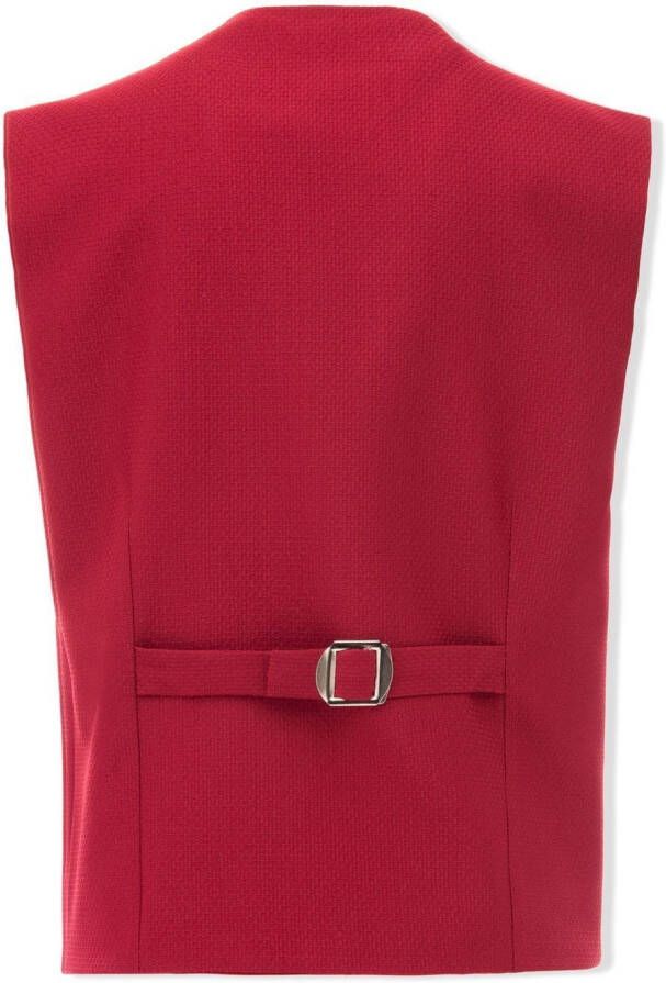 Moustache Gilet en vlinderdas Rood