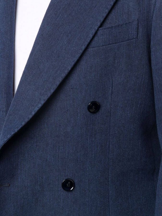 MP Massimo Piombo Blazer met dubbele rij knopen Blauw