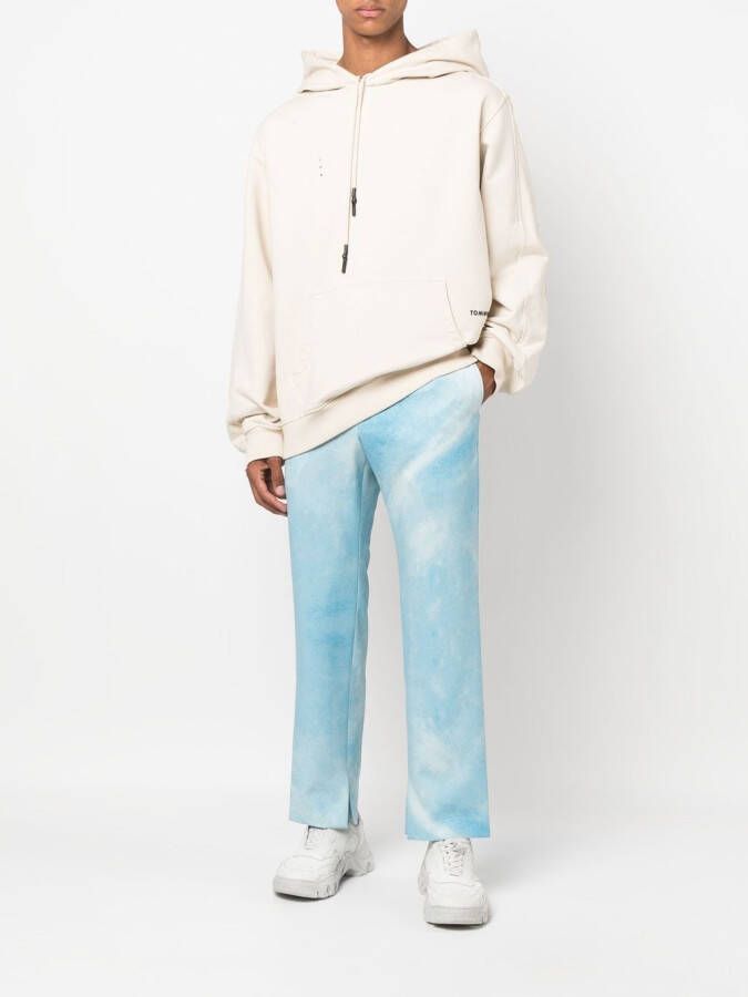 MSFTSrep Broek met tie-dye effect Blauw