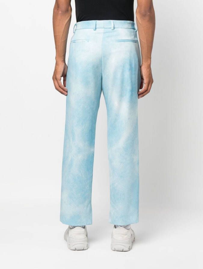 MSFTSrep Broek met tie-dye effect Blauw