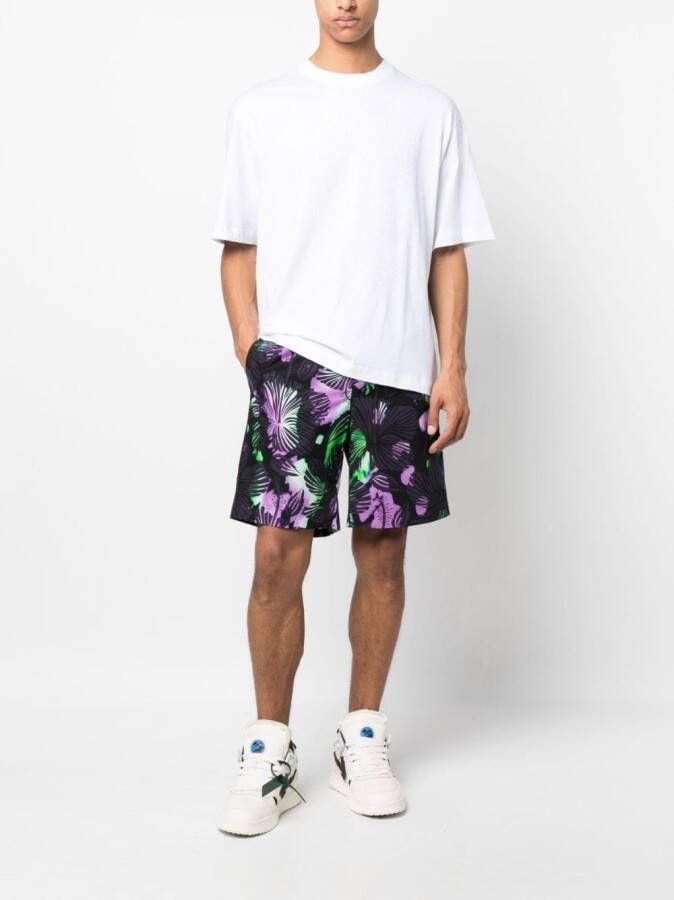MSGM Bermuda shorts met abstracte print Zwart