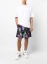 MSGM Bermuda shorts met abstracte print Zwart - Thumbnail 2