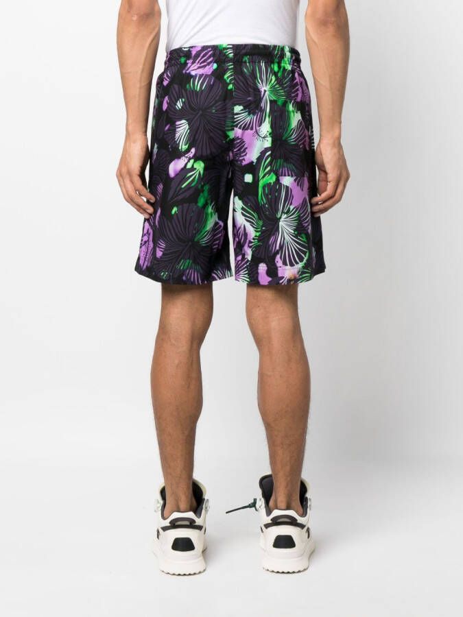 MSGM Bermuda shorts met abstracte print Zwart