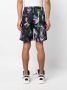 MSGM Bermuda shorts met abstracte print Zwart - Thumbnail 4