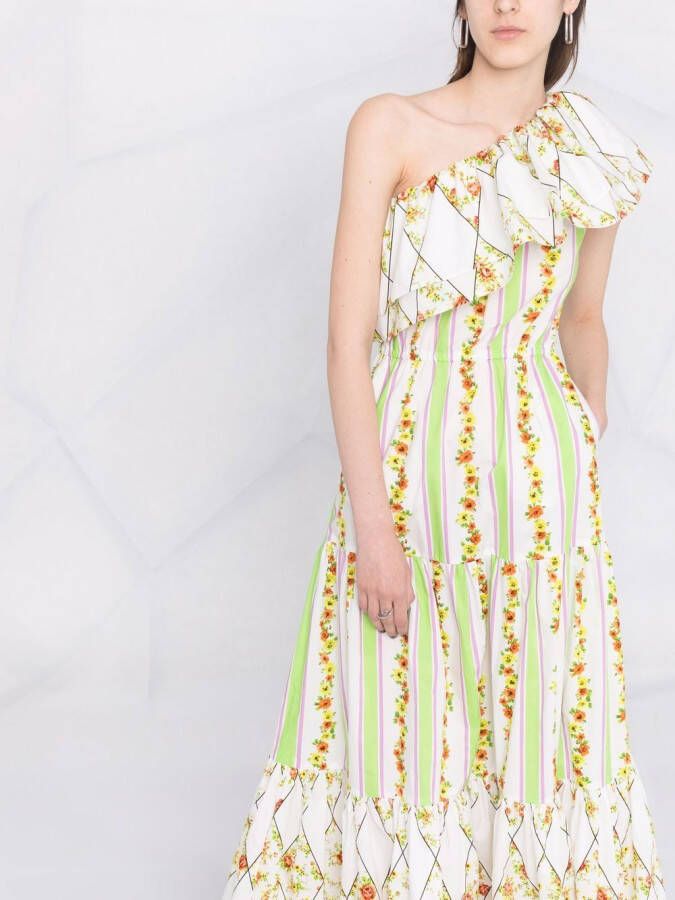 MSGM Asymmetrische jurk Wit