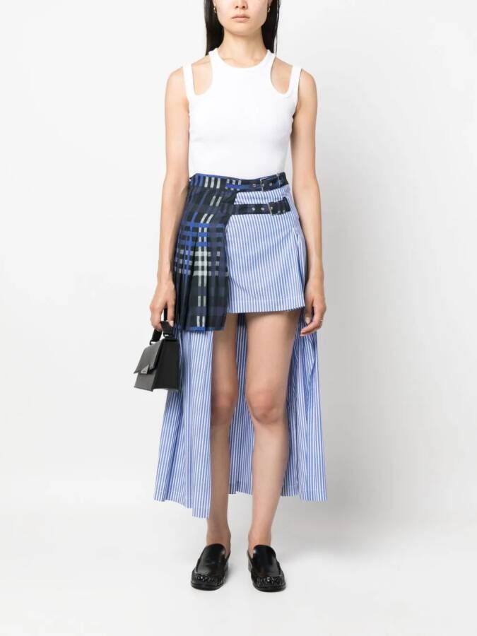 MSGM Asymmetrische midi-rok Blauw