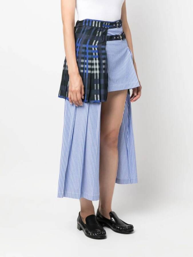 MSGM Asymmetrische midi-rok Blauw