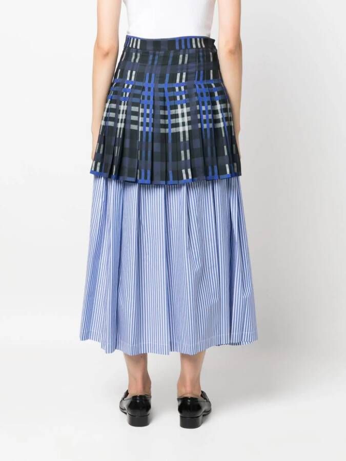 MSGM Asymmetrische midi-rok Blauw