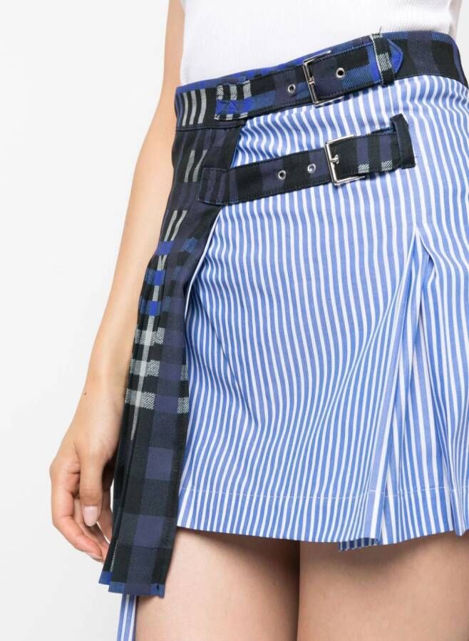 MSGM Asymmetrische midi-rok Blauw