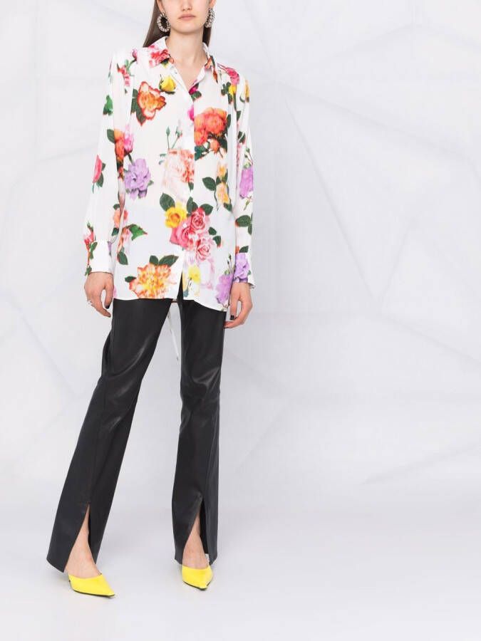 MSGM Blouse met bloemenprint Wit