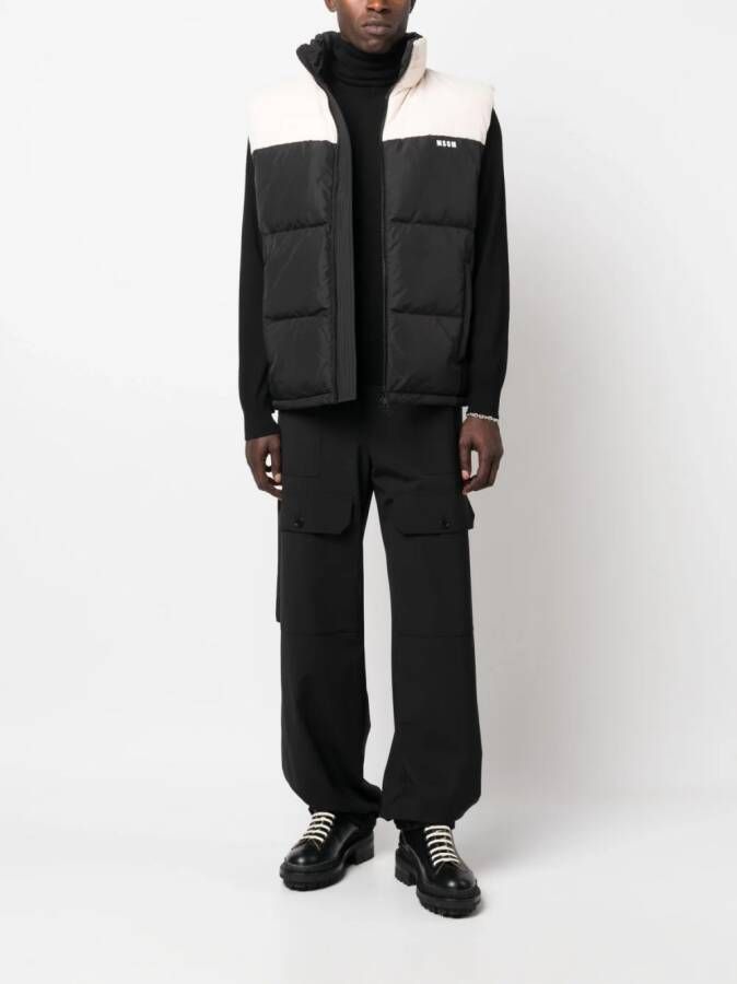 MSGM Bodywarmer met hoge hals Zwart