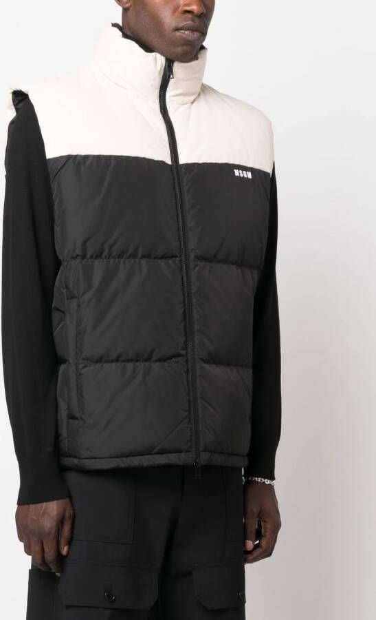 MSGM Bodywarmer met hoge hals Zwart