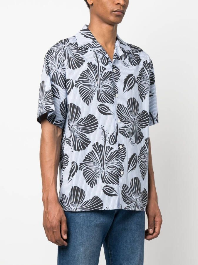 MSGM Bowlingshirt met bloemenprint Blauw