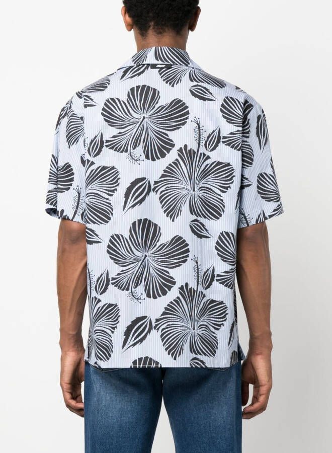MSGM Bowlingshirt met bloemenprint Blauw
