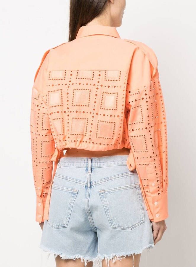 MSGM Cropped blouse Oranje