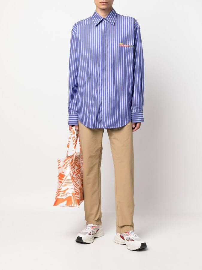 MSGM Broek met elastische taille Beige
