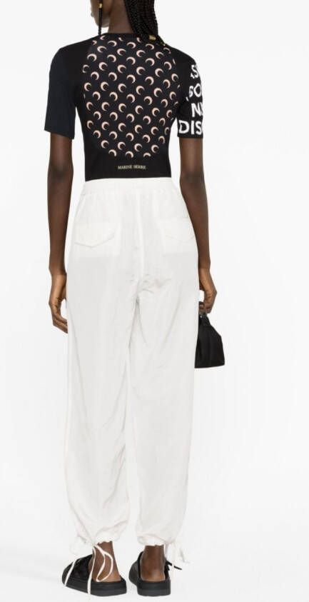 MSGM Broek met elastische taille Wit
