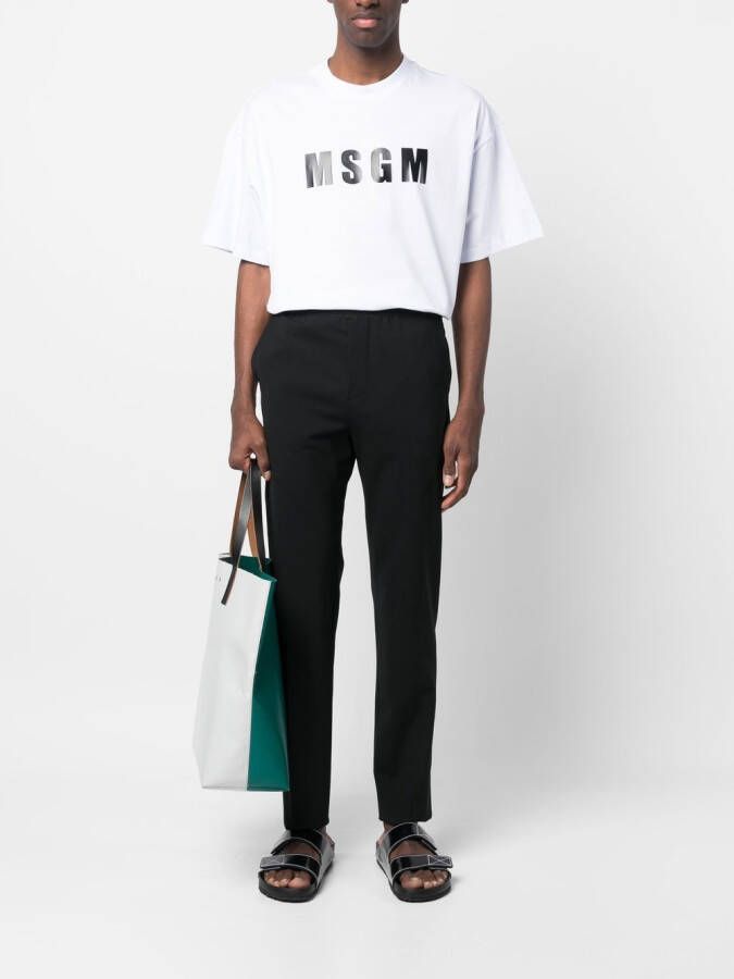MSGM Broek met logoband Zwart