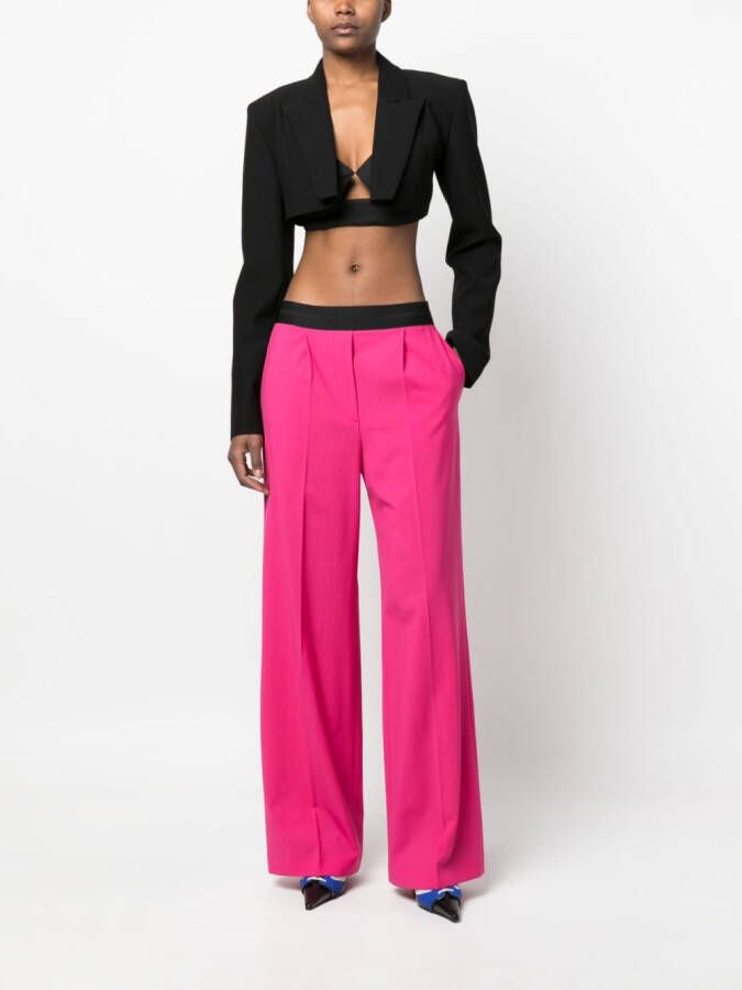 MSGM Broek met wijde pijpen Roze