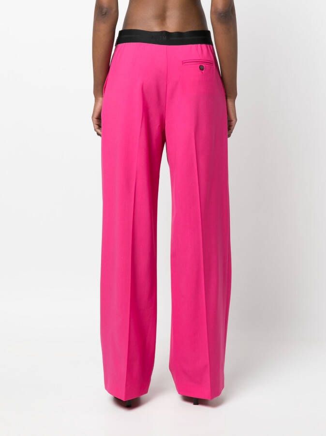 MSGM Broek met wijde pijpen Roze