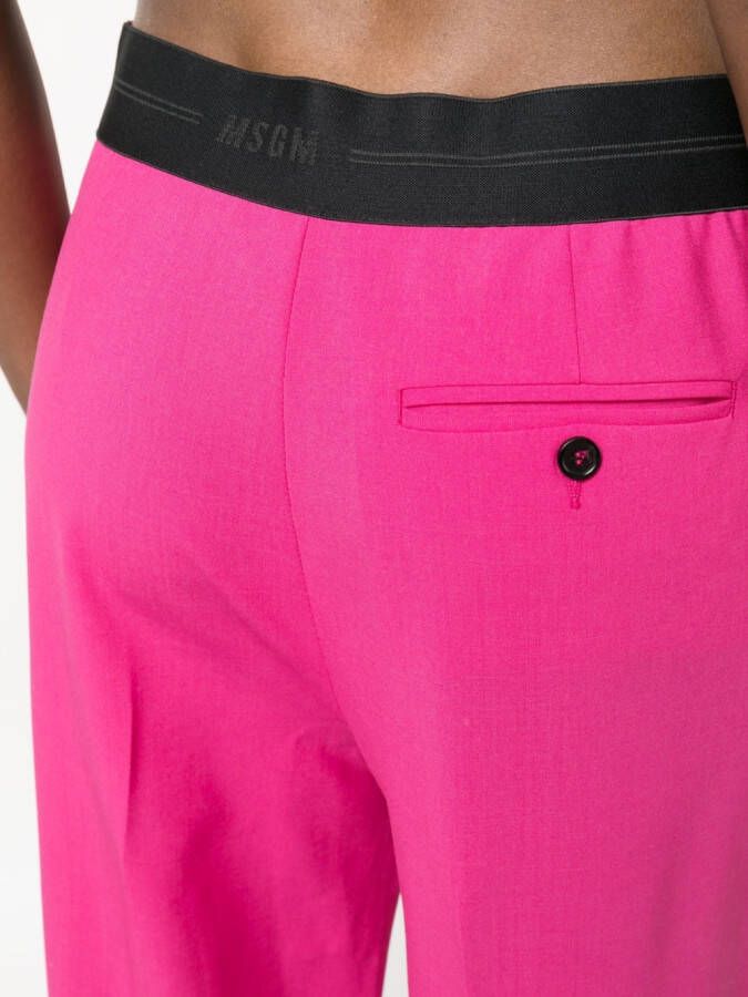 MSGM Broek met wijde pijpen Roze