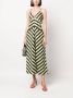 MSGM Jurk met chevronprint Beige - Thumbnail 2