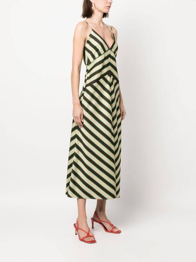 MSGM Jurk met chevronprint Beige
