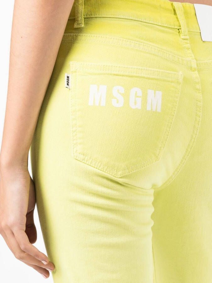 MSGM Cropped broek Geel