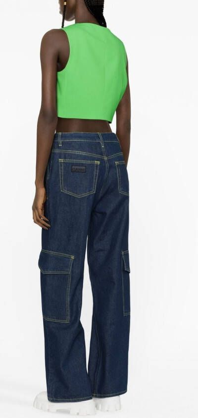 MSGM Cropped gilet Groen