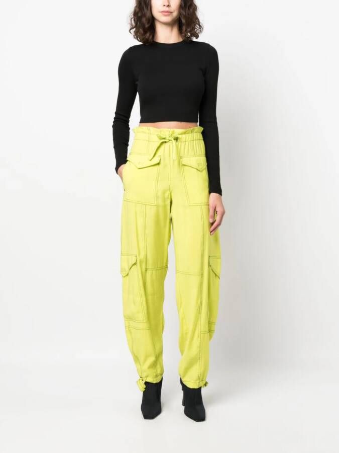 MSGM Cropped T-shirt Zwart