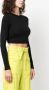MSGM Cropped T-shirt Zwart - Thumbnail 3