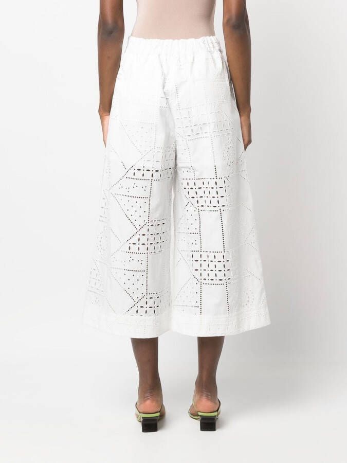 MSGM Culotte met borduurwerk Wit