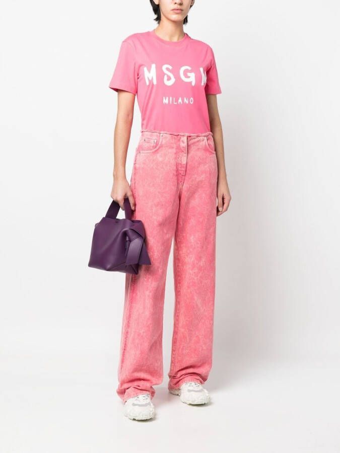 MSGM Jeans met verwassen-effect Roze