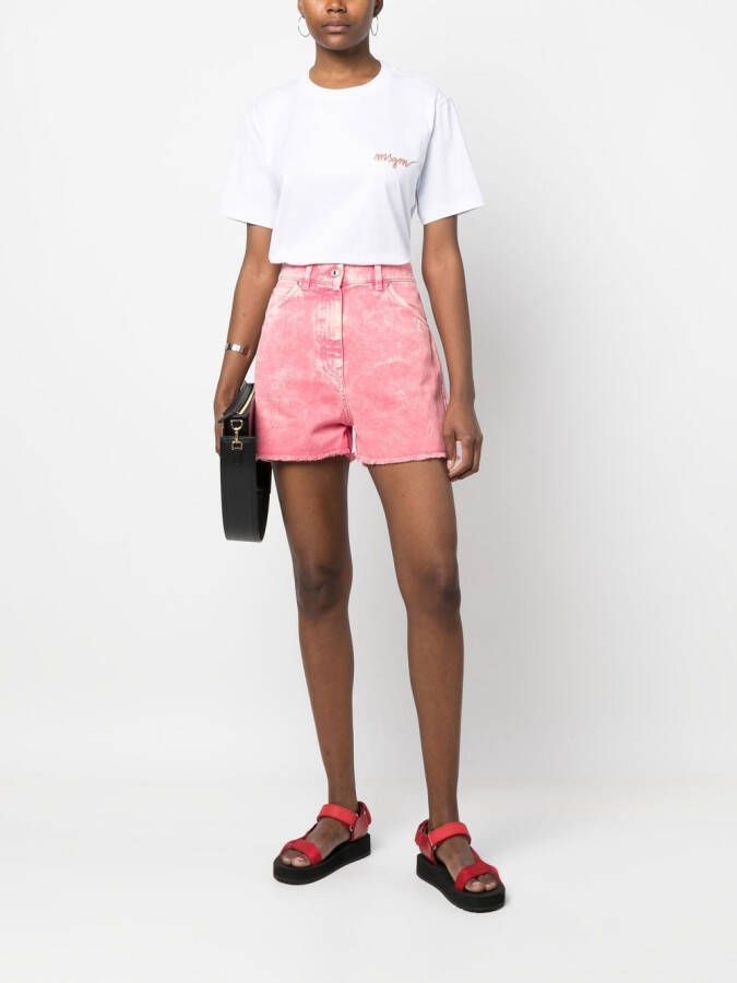MSGM T-shirt met geborduurd logo Wit