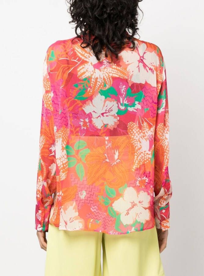 MSGM Blouse met bloemenprint Oranje