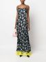 MSGM Maxi-jurk met bloemenprint Zwart - Thumbnail 2