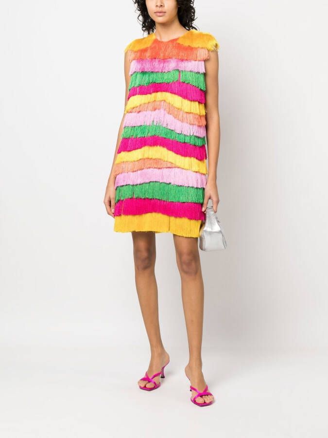 MSGM Gelaagde mini-jurk Geel