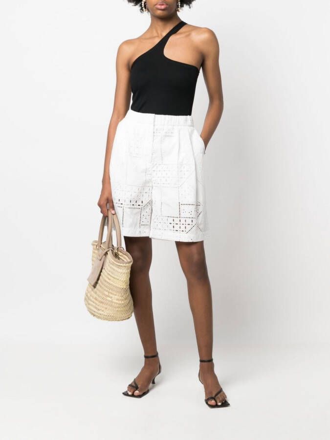 MSGM Geperforeerde shorts Wit