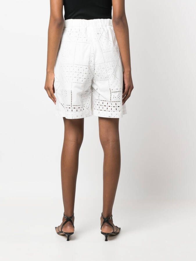 MSGM Geperforeerde shorts Wit