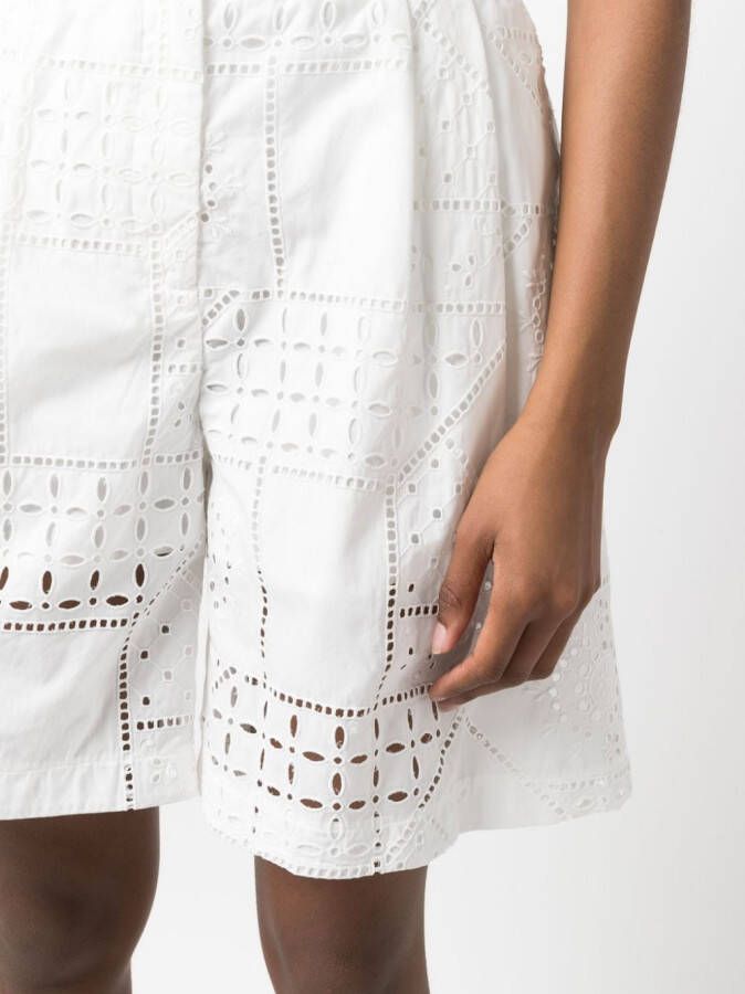 MSGM Geperforeerde shorts Wit