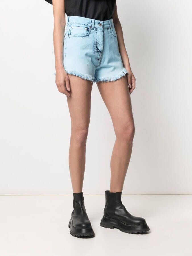 MSGM Gerafelde shorts Blauw
